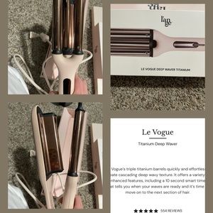 Le Vogue Titanium Deep Waver. Used twice. Rose Gold color. In original box.